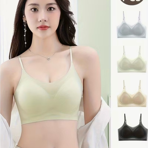 4pcs Women's Seamless Wireless Push-Up Bras - Lightweight Size Asian M - Picture 1 of 8